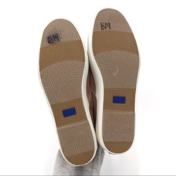 Keds Pale Pink Rise Velvet Platform Sneakers Like New Size 8 - Picture 9 of 11